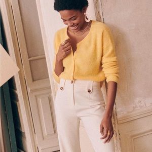 NWOT Sézane Gaspard Jumper Sweater in yellow Size Small